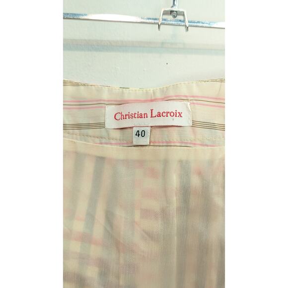 Christian Lacroix Silk Skirt - Pink, Green, Yellow - FR 40 - Picture 4 of 5